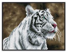 Diamond Dotz Tigre Blanc 41 x 31cm With Black Frame